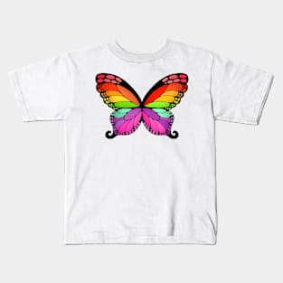 Rainbow Butterfly Wings Kids T-Shirt